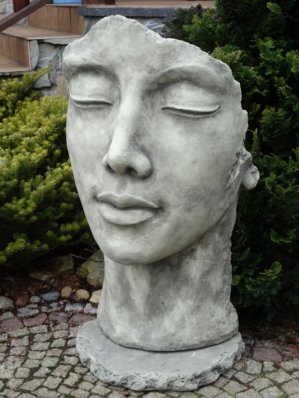 Betonbüste - Gesicht 'Frau' - Skulptur - XXL-Produkt